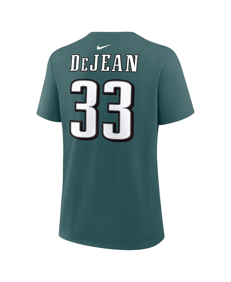 Nike Women's Cooper DeJean Midnight Green Philadelphia Eagles Name Number T-Shirt