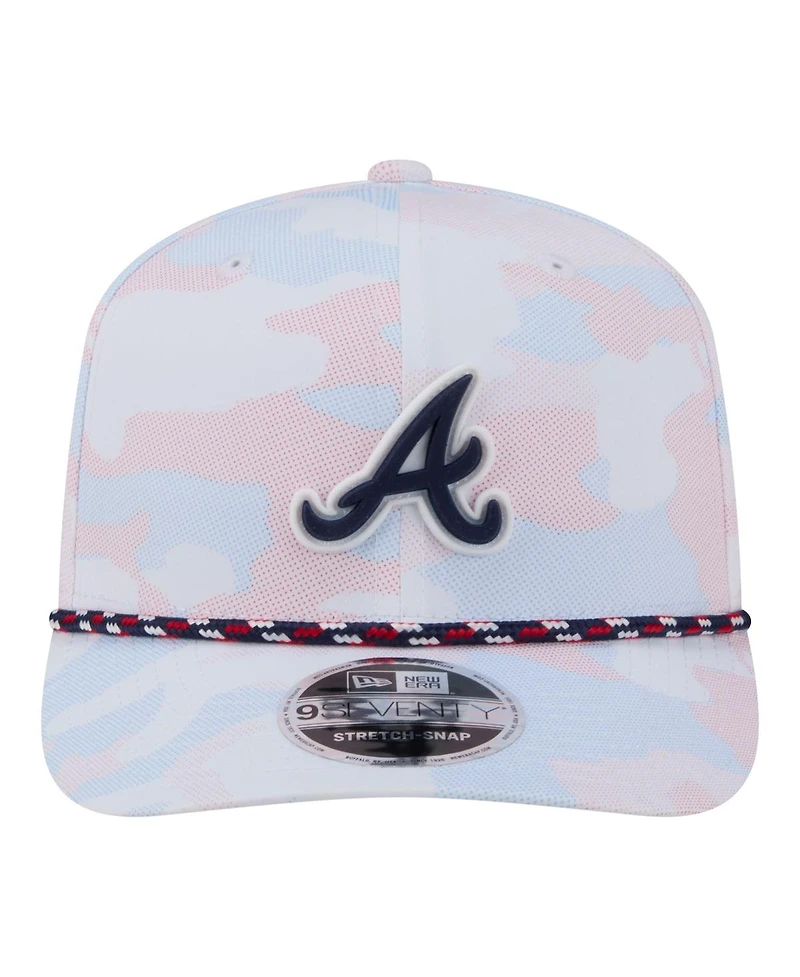 New Era Men's White Atlanta Braves Camo Rope 9SEVENTY Adjustable Hat
