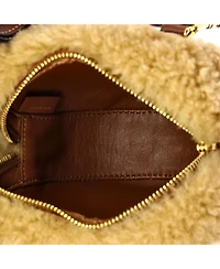 Pre-Owned Celine Medium Heart Bag Shearling with Leather