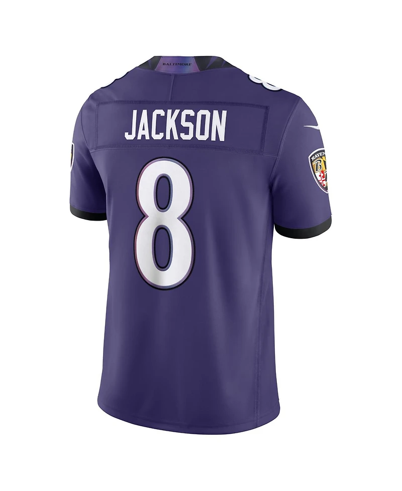 Nike Men's Lamar Jackson Purple Baltimore Ravens Vapor F.u.s.e. Sewn Down Limited Jersey