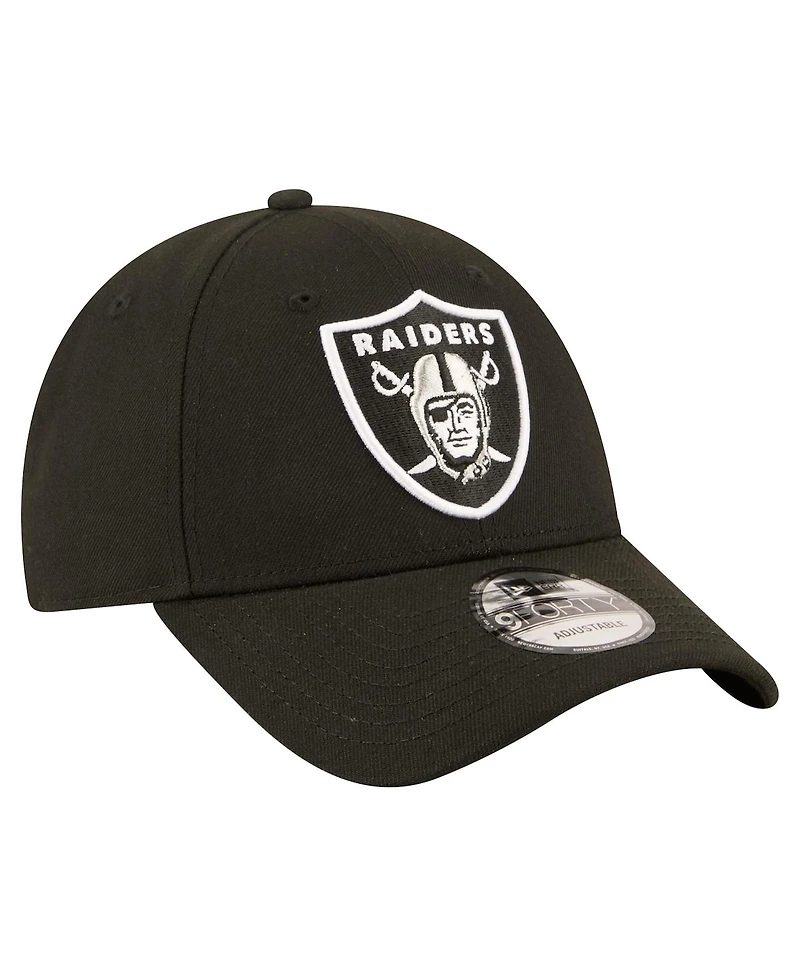 New Era Men's Black Las Vegas Raiders Core Team 9FORTY Adjustable Hat