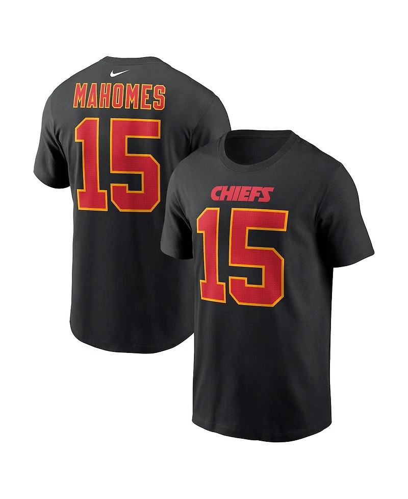 Nike Men's Patrick Mahomes Black Kansas City Chiefs Carbon Name Number T-Shirt