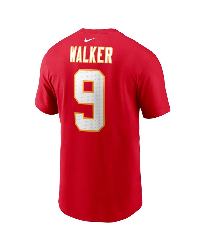 Nike Men's Kenneth Walker Iii Red Kansas City Chiefs Name Number T-Shirt