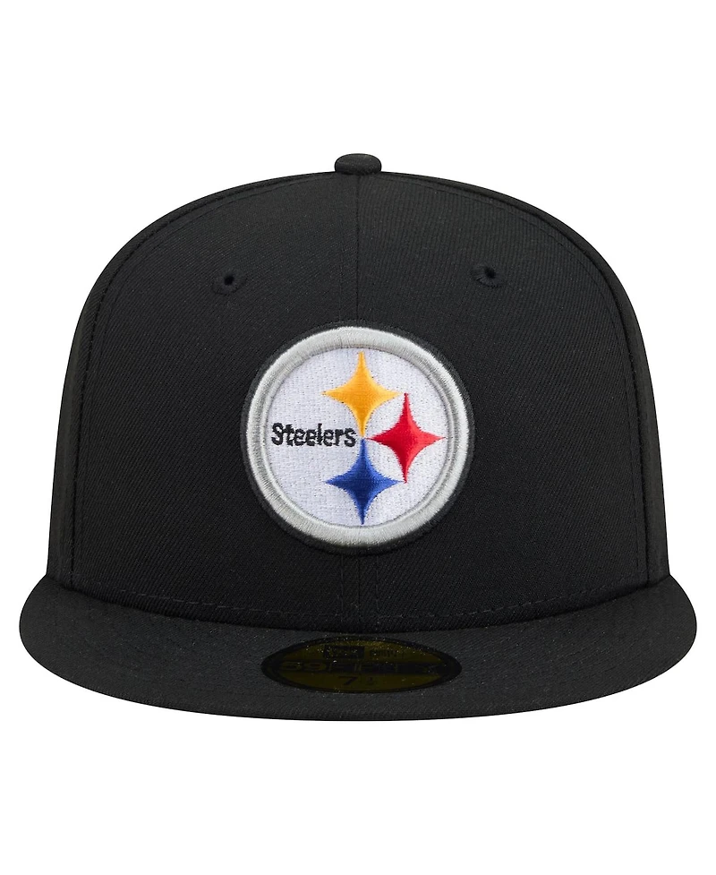 New Era Men's Black Pittsburgh Steelers 59FIFTY Fitted Hat