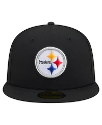 New Era Men's Black Pittsburgh Steelers 59FIFTY Fitted Hat