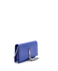 Pre-Owned Saint Laurent Classic Monogram Tassel Chain Wallet Leather