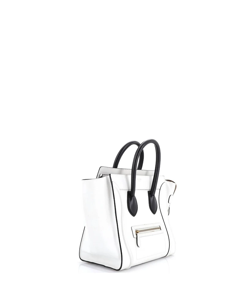 Pre-Owned Celine Mini Bicolor Luggage Bag Leather