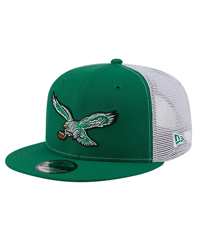 New Era Men's Kelly Green Philadelphia Eagles Core Team 9FIFTY Trucker Snapback Hat