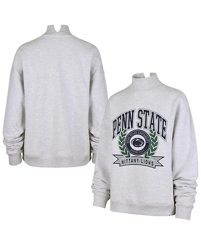 '47 Brand Women's Gray Penn State Nittany Lions Laurel Arch Mock Neck Sweatshirt