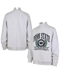 '47 Brand Women's Gray Penn State Nittany Lions Laurel Arch Mock Neck Sweatshirt