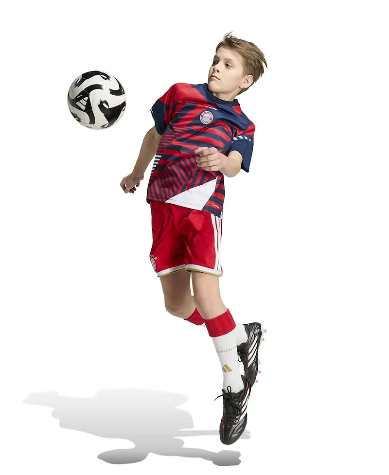 Adidas Big Boys and Girls Blue/Red Bayern Munich 2026/27 Pre-Match Home Training Jersey