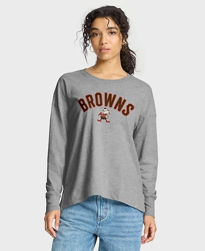 Fanatics Women's Heather Gray Cleveland Browns Hometown Legacy Long Sleeve T-Shirt
