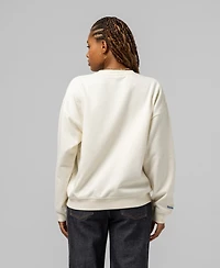 Mitchell & Ness Women's Cream Los Angeles Dodgers Premium Crewneck Sweatshirt