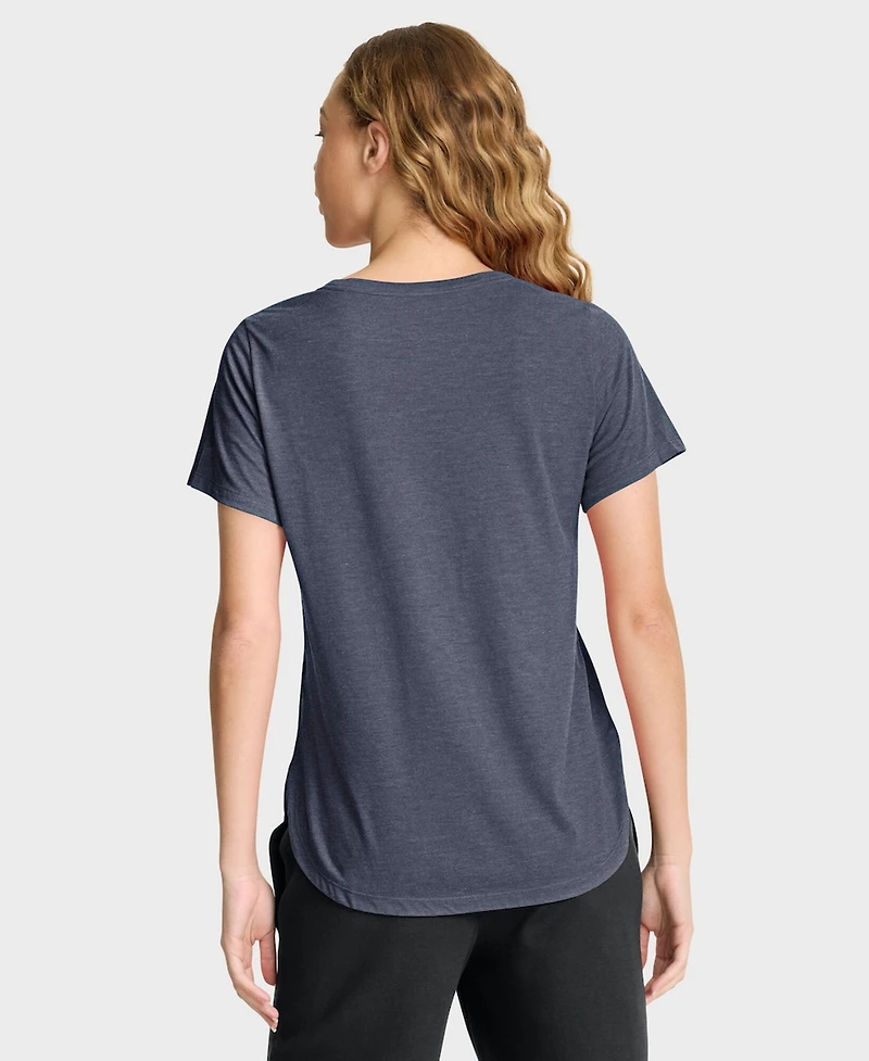 Nike Women's Heather Navy Cleveland Guardians Arched Tri-Blend T-Shirt