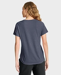 Nike Women's Heather Navy Cleveland Guardians Arched Tri-Blend T-Shirt