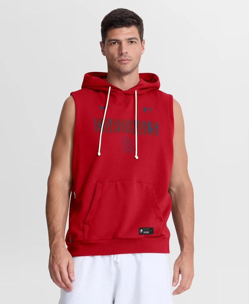 Nike Men's Red St. Louis Cardinals Authentic Collection Standard Issue Dri-fit Sleeveless Hoodie