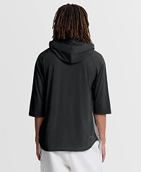 Nike Men's Gray Pittsburgh Pirates Authentic Collection Flux Dri-fit Raglan 3/4-Sleeve Hooded T-Shirt