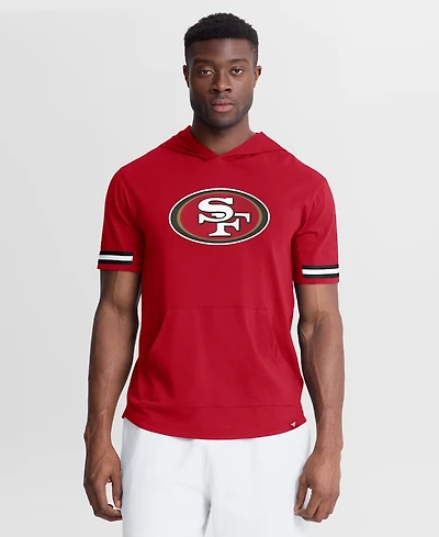 Fanatics Men's Scarlet San Francisco 49ers Optimal Play Short Sleeve Hooded T-Shirt