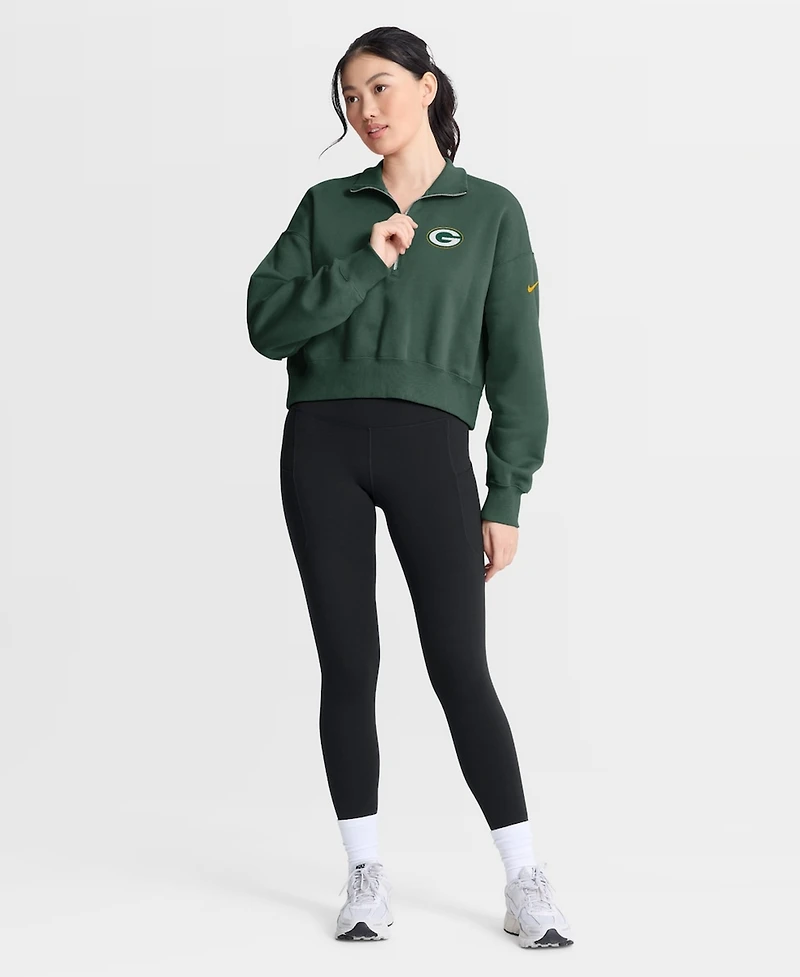 Nike Women's Green Bay Packers Phoenix Fleece Quarter-Zip Sweatshirt