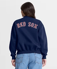 Fanatics Women's Navy Boston Red Sox Oversized Rage Against Full-Zip Jacket