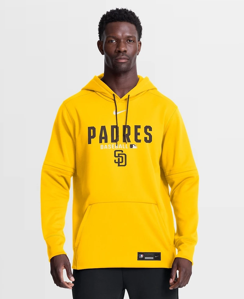 Nike Men's Gold San Diego Padres Authentic Collection Therma-fit Hoodie
