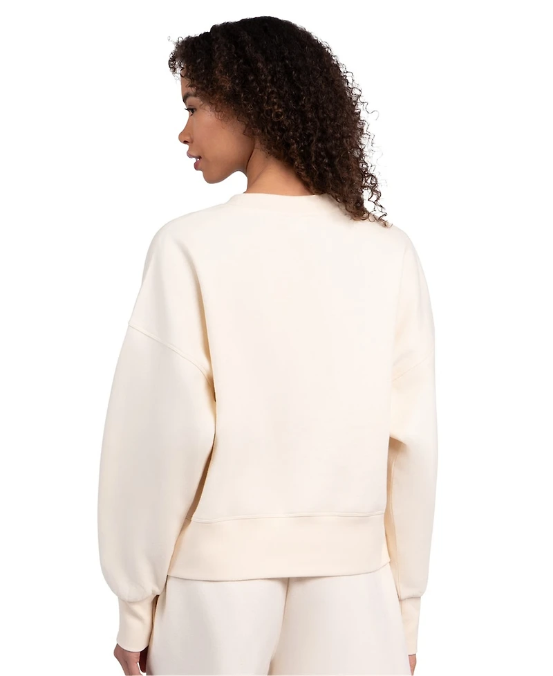 Starter Women's Cream Minnesota Vikings Travel Pastels Boxy Fleece Sweatshirt