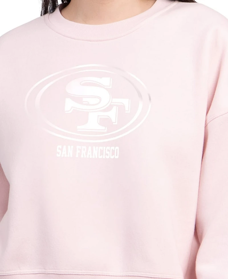 Starter Women's Light Pink San Francisco 49ers Travel Pastels Boxy Fleece Sweatshirt