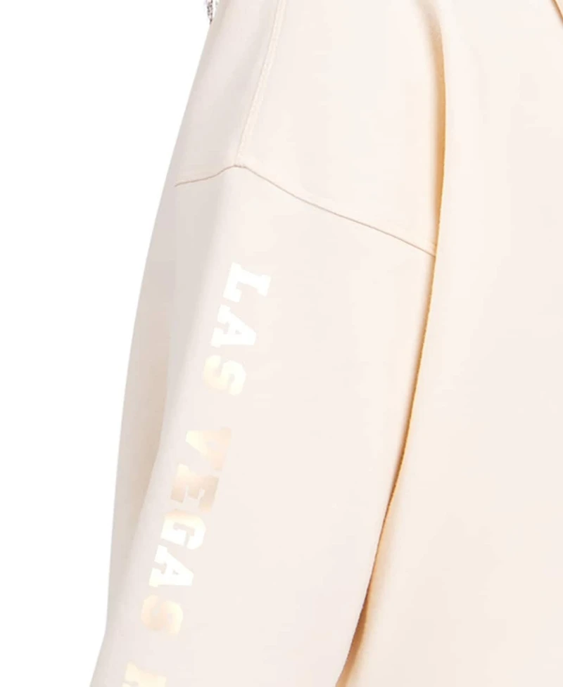 Starter Women's Cream Las Vegas Raiders Pastels Relaxed Travel Hoodie