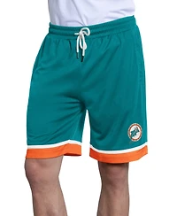 Starter Men's Aqua Miami Dolphins Throwback Power Play Mesh Shorts