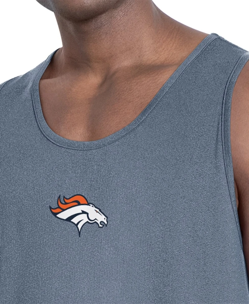 Msx by Michael Strahan Men's Navy Denver Broncos Energy Scoop Neck Tank Top