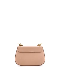 Pre-Owned Prada Small Round Chain Flap Crossbody Bag Saffiano Leather