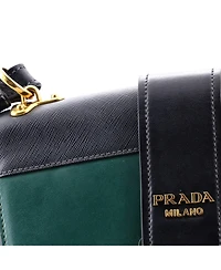 Pre-Owned Prada Large Cahier Crossbody Bag Leather and Saffiano Leather
