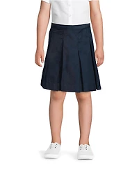 Lands' End Big Girls Top of Knee Box Pleat Skirt