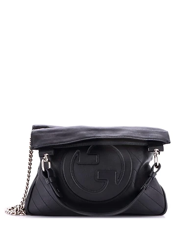 Pre-Owned Gucci Small Blondie Nm Tote Diagonal Quilted Leather
