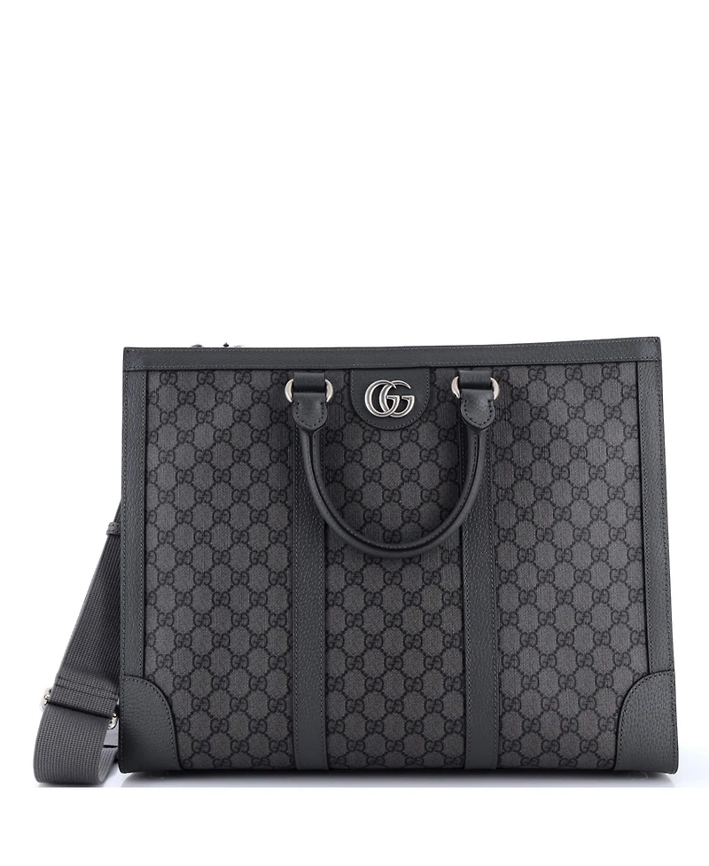 Pre-Owned Gucci Large Ophidia Convertible Open Tote Gg Coated Canvas