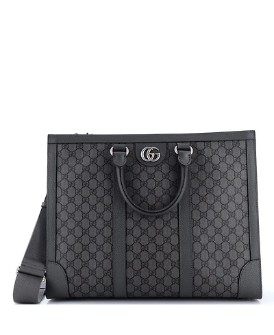 Pre-Owned Gucci Large Ophidia Convertible Open Tote Gg Coated Canvas