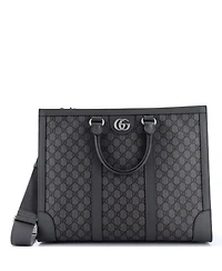 Pre-Owned Gucci Large Ophidia Convertible Open Tote Gg Coated Canvas