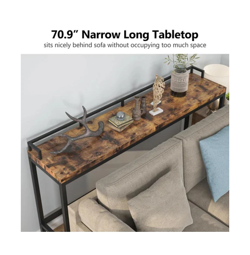 Slickblue Modern Narrow Console Table for Behind Sofa, Living Room and Entryway Accent