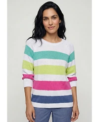 Olsen Women's Stripe Tape Yarn Sweater