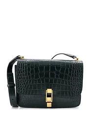Pre-Owned Saint Laurent Medium Carre Satchel Embossed Leather