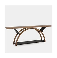 Slickblue 2-Tier Entryway Console Table, Inch with Half Moon Base