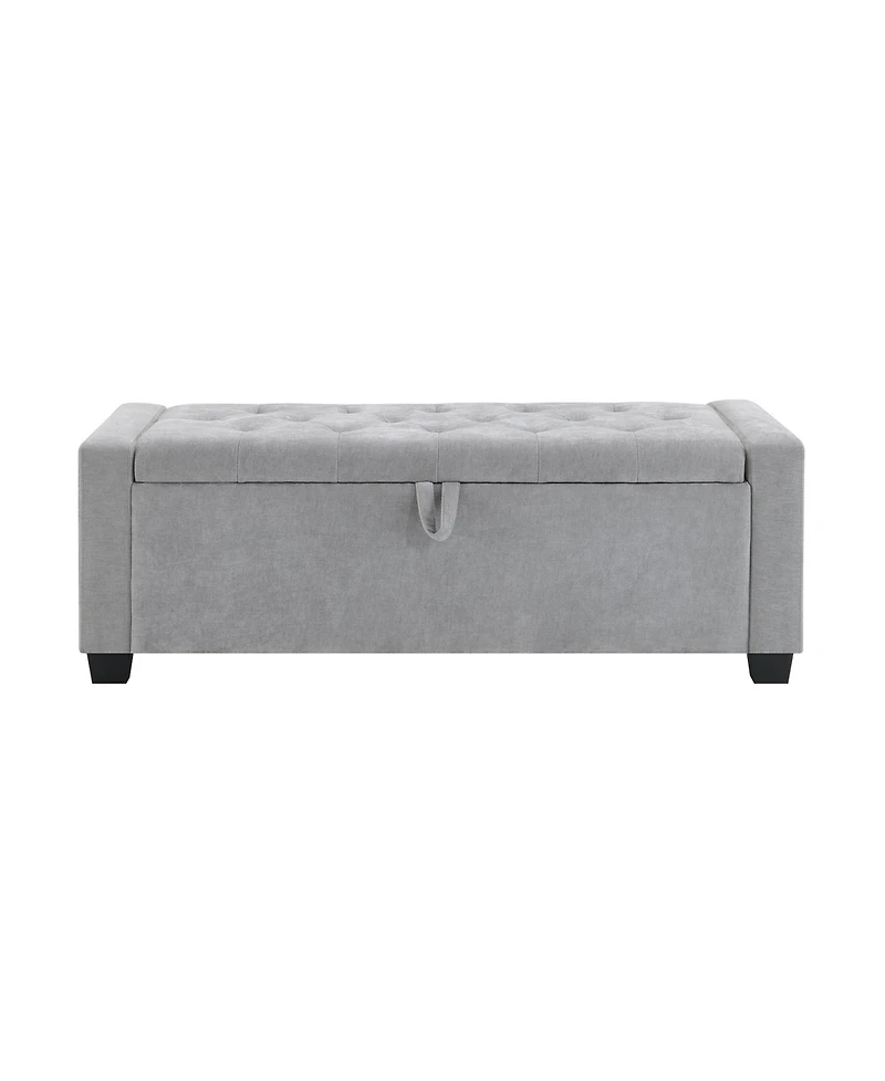 Flynama 48" Button-Tufted Storage Ottoman, 350 lbs