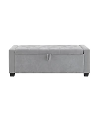Flynama 48" Button-Tufted Storage Ottoman, 350 lbs