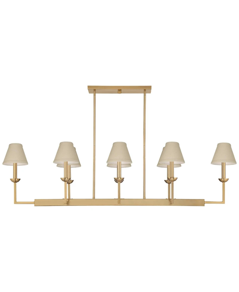 Possini Euro Design Kime 50inch W 8-Light Island Chandelier with Shades