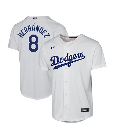 Nike Big Boys and Girls Enrique Hernandez White Los Angeles Dodgers Baseline Jersey
