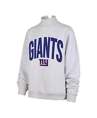 '47 Brand Women's Gray New York Giants Subtle Muse Mock Neck Sweatshirt