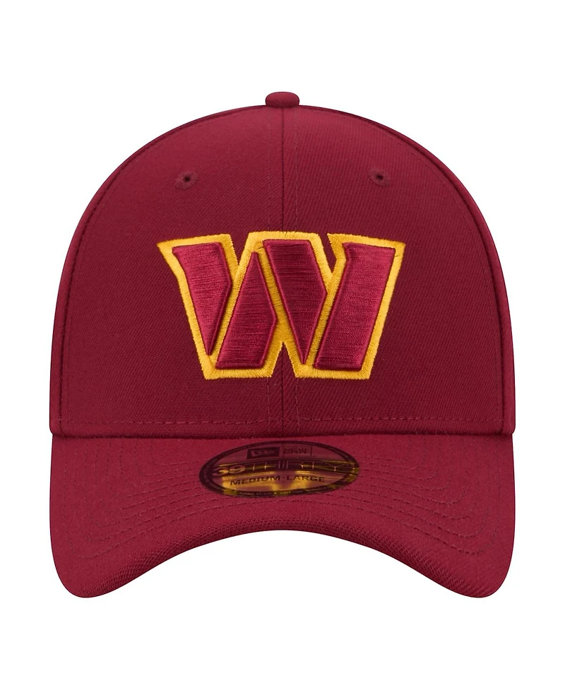 New Era Men's Burgundy Washington Commanders 39THIRTY Flex Hat