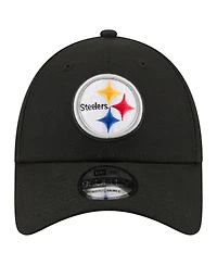 New Era Men's Black Pittsburgh Steelers Core Team 9FORTY Adjustable Hat