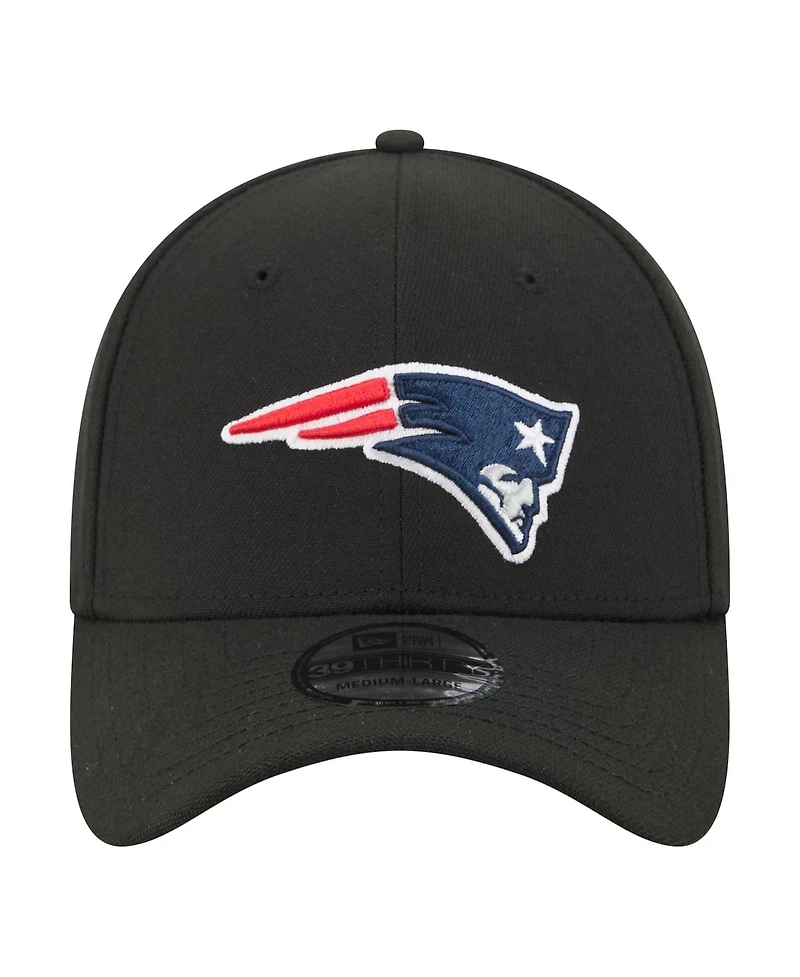 New Era Men's Black England Patriots Core Team 39THIRTY Flex Hat