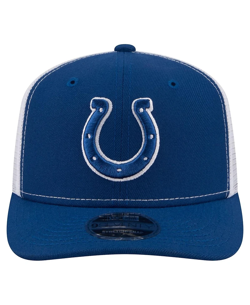 New Era Men's Blue Indianapolis Colts 9SEVENTY Trucker Adjustable Hat